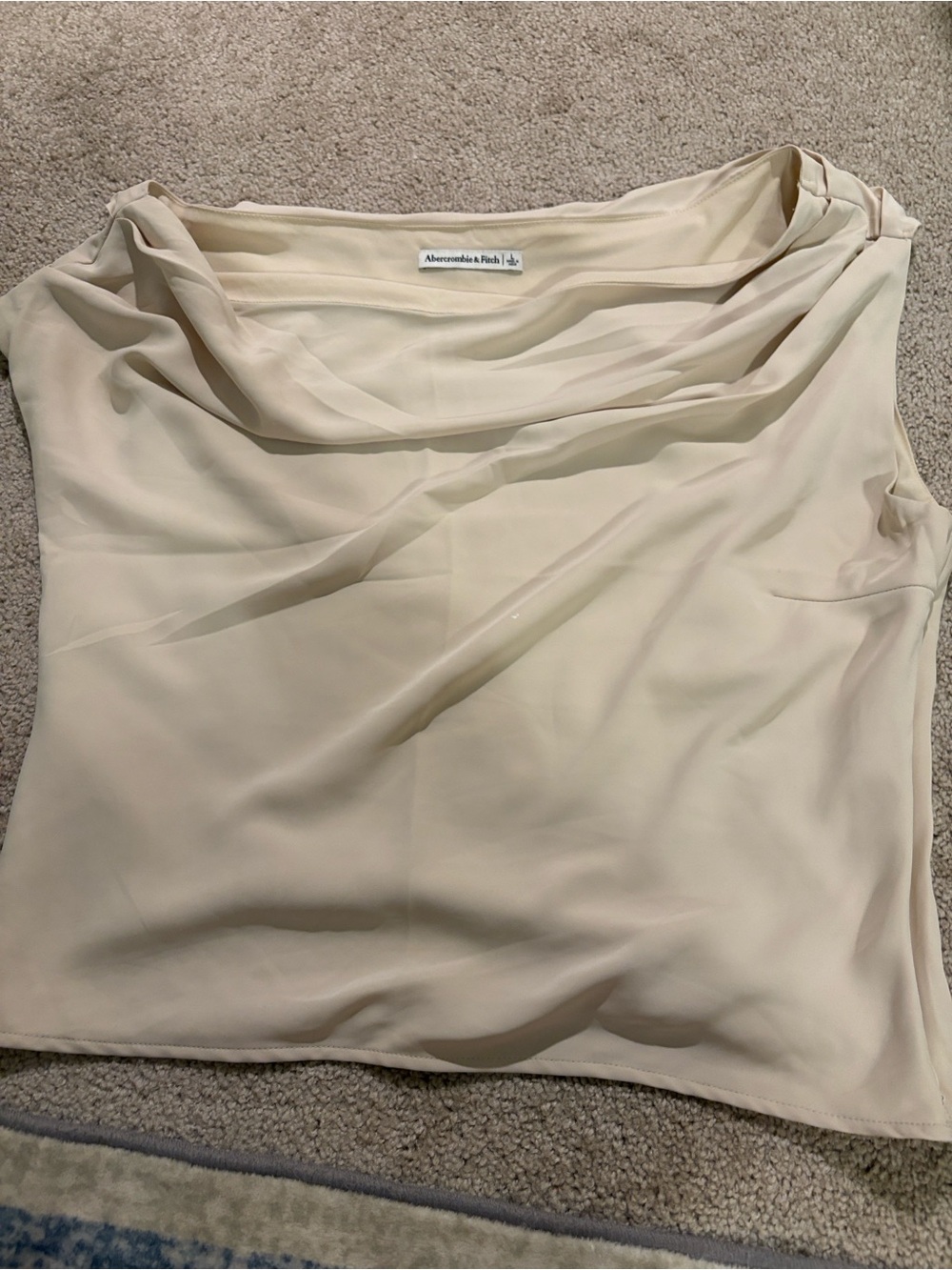 Asymmetrical off the shoulder, Abercrombie shirt.
